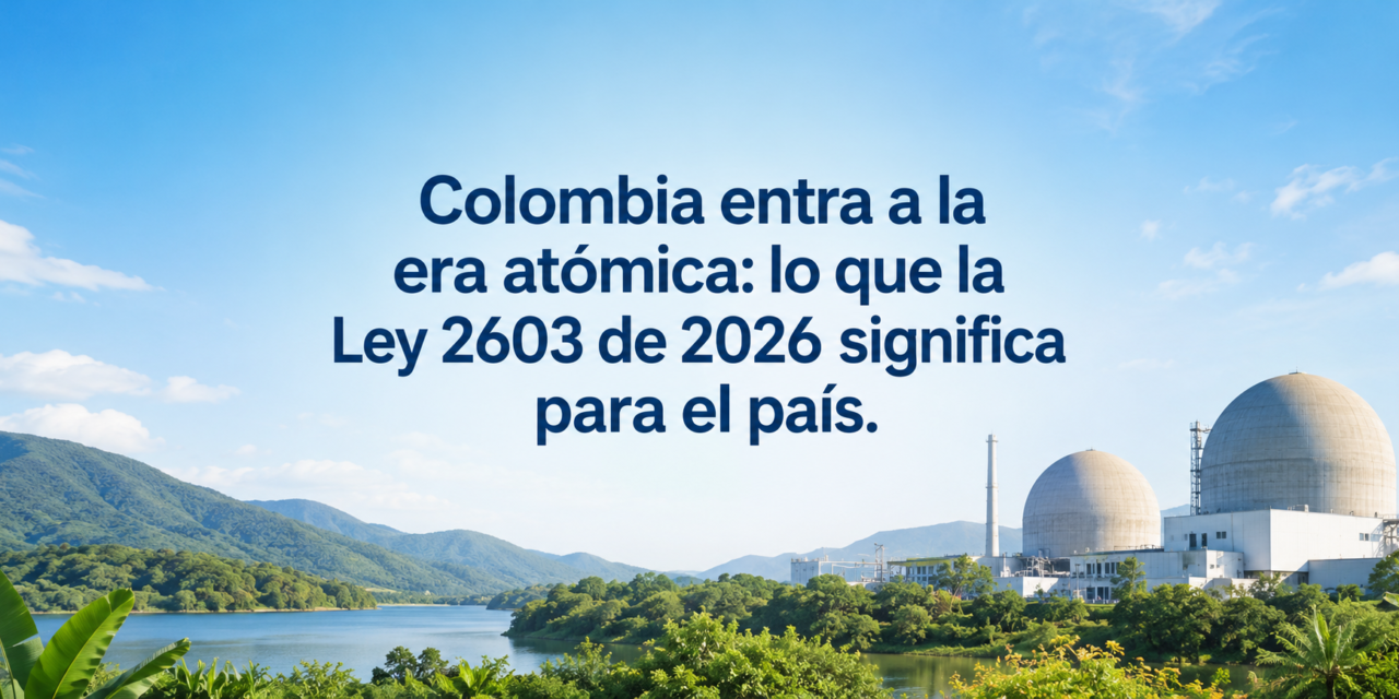 Colombia entra a la era atómica: lo que la Ley 2603 de 2026 significa para el país